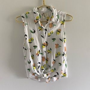 🍋 Japna Citrus Button Up Tank 🍊